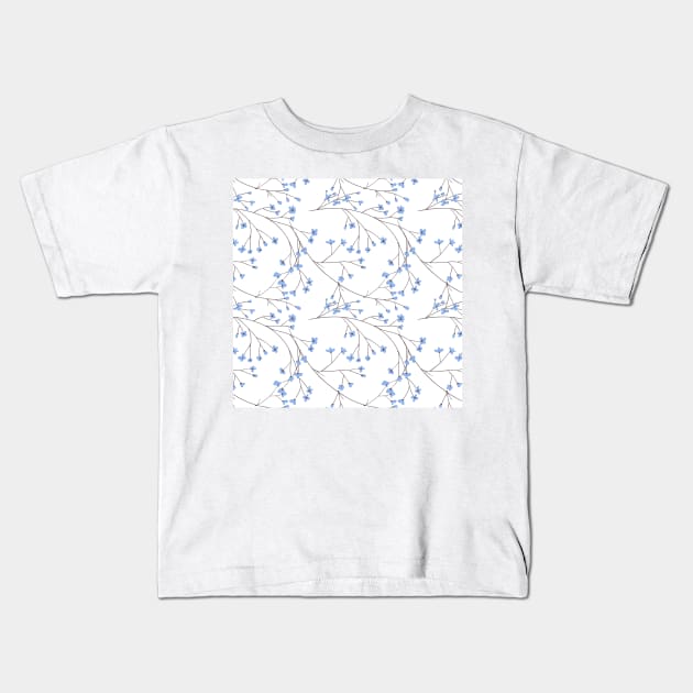 Branches with blossoms and leaves Kids T-Shirt by katerinamk